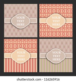 Template frame design for cards