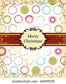 Template frame design for christmas card
