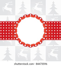 Template frame design for christmas card Gift box