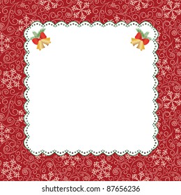 Template frame design for christmas greeting card
