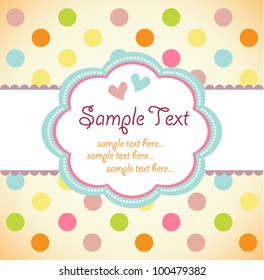Template frame design for greeting card