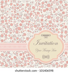 Template frame design for greeting card