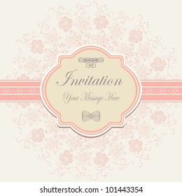 Template frame design for greeting card