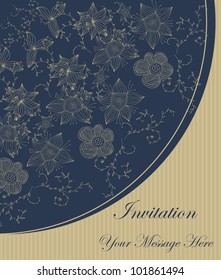 Template frame design for greeting card