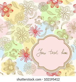 Template frame design for greeting card