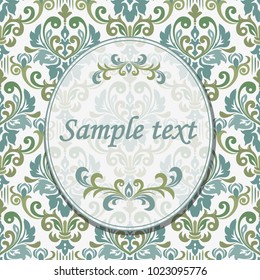 Template frame design for greeting card, vector Illustration