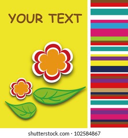 Template frame design for greeting card