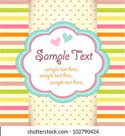 Template frame design for greeting card