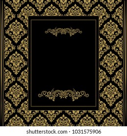 Template frame design for greeting card, vector Illustration