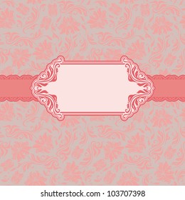 Template frame design for greeting card . Seamless background.