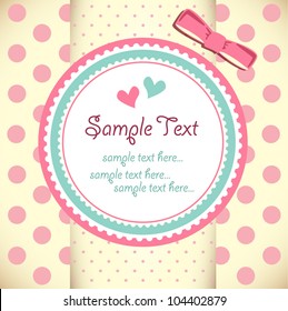 Template frame design for greeting card