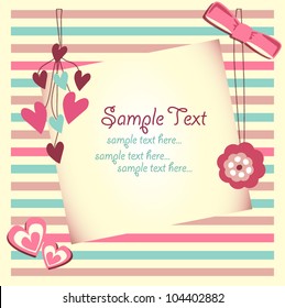 Template frame design for greeting card