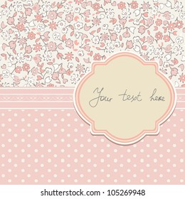 Template frame design for greeting card