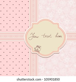 Template frame design for greeting card