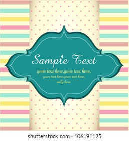 Template frame design for greeting card