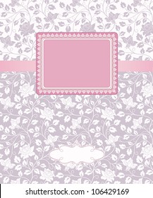 Template frame design for greeting card