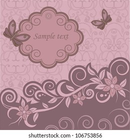 Template frame design for greeting card, vector Illustration