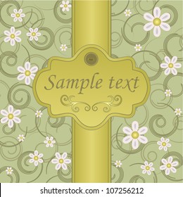 Template frame design for greeting card, vector Illustration