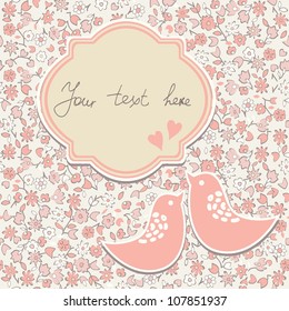 Template frame design for greeting card