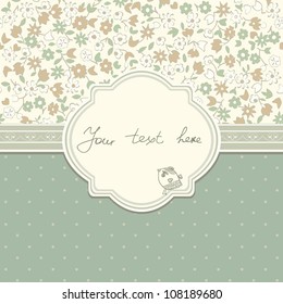Template frame design for greeting card