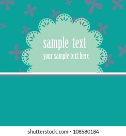 Template frame design for greeting card