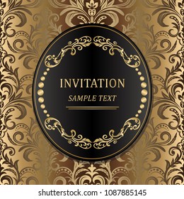 Template frame design for greeting card, vector Illustration