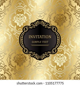 Template frame design for greeting card, vector Illustration