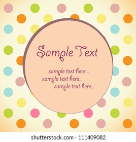 Template frame design for greeting card