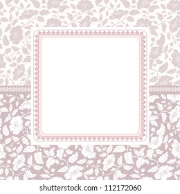 Template frame design for greeting card