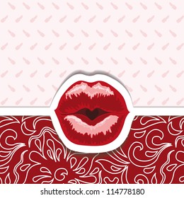 Template frame design for greeting card. vector illustration