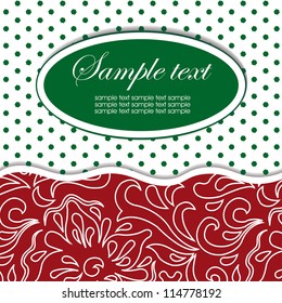 Template frame design for greeting card. vector illustration