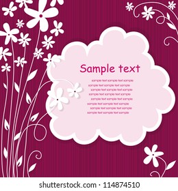 Template frame design for greeting card. vector illustration