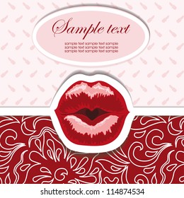 Template frame design for greeting card. vector illustration