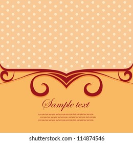 Template frame design for greeting card. vector illustration