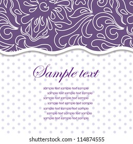 Template frame design for greeting card. vector illustration