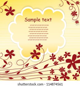 Template frame design for greeting card. vector illustration