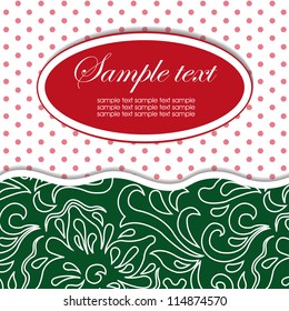 Template frame design for greeting card. vector illustration