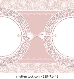 Template frame design for greeting card