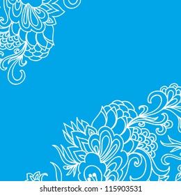  Template frame design for greeting card. Can be used for packaging,invitations, cards.