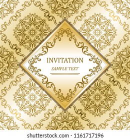 Template frame design for greeting card, vector Illustration