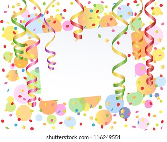 Template frame design for greeting card