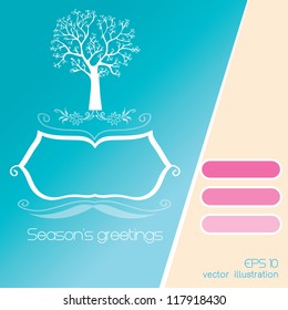 Template frame design for greeting card