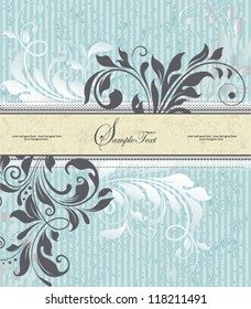 Template frame design for greeting card