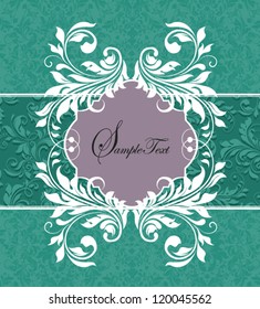 Template frame design for greeting card