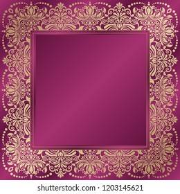 Template frame design for greeting card, vector Illustration