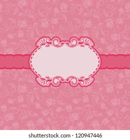 Template frame design for greeting card . Seamless background. Vector illustration.