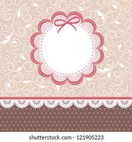 Template frame design for greeting card
