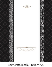 Template frame design for greeting card