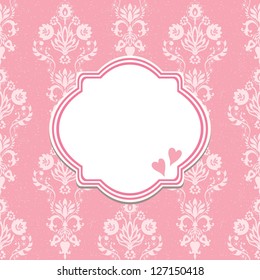 Template frame design for greeting card