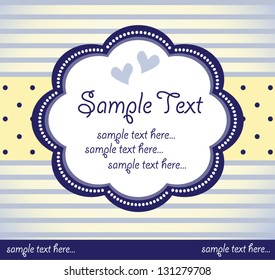Template frame design for greeting card